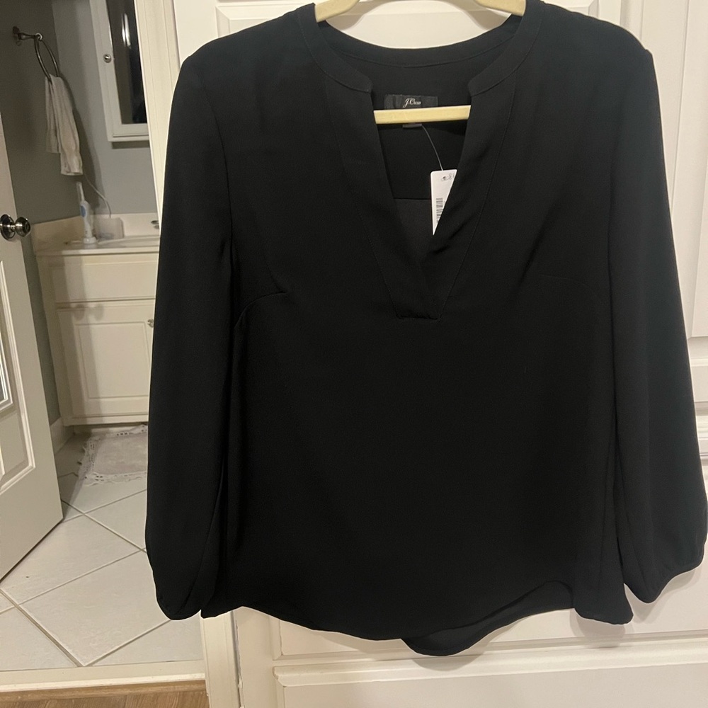 NWT j crew crepe v neck blouse